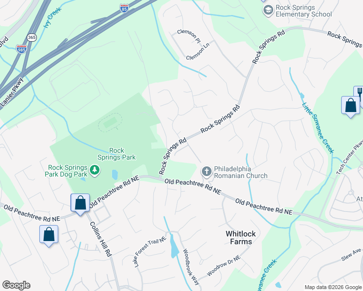 map of restaurants, bars, coffee shops, grocery stores, and more near 570 Tuscany Walk Lane in Lawrenceville