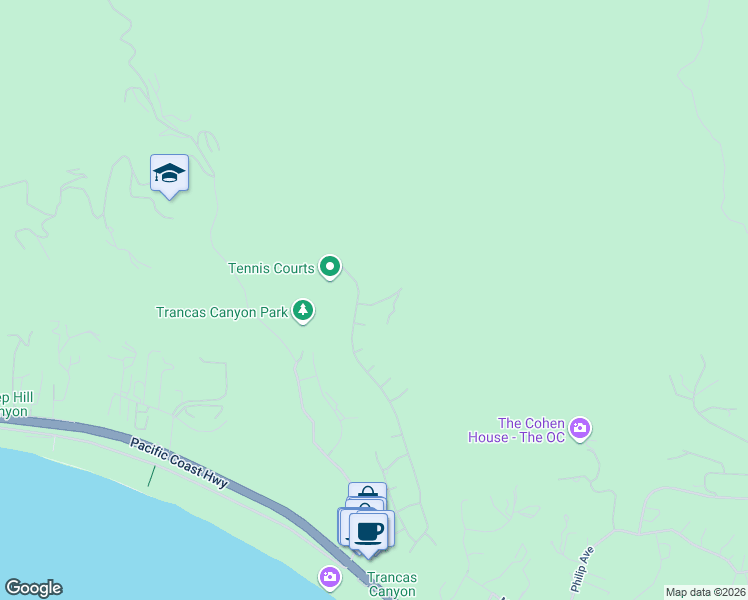 map of restaurants, bars, coffee shops, grocery stores, and more near 30647 La Sonora Drive in Malibu