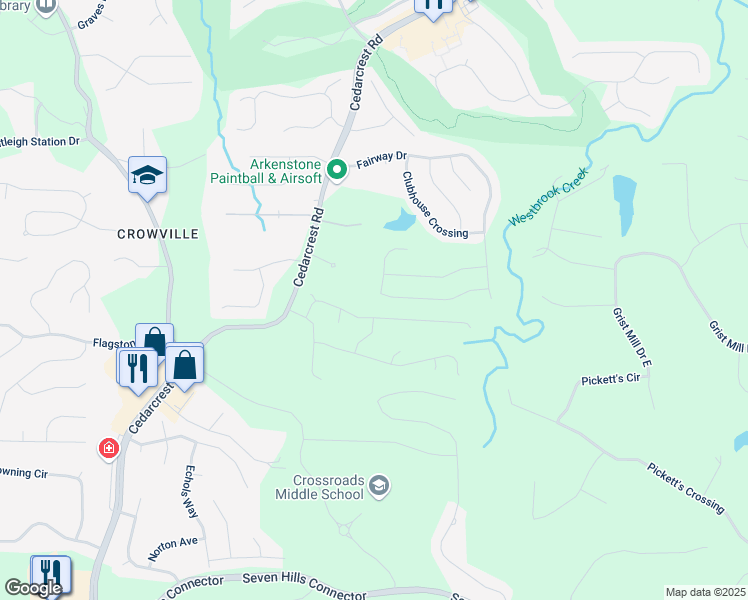 map of restaurants, bars, coffee shops, grocery stores, and more near 265 Riverclub Road in Acworth