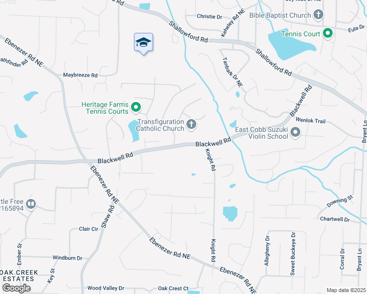 map of restaurants, bars, coffee shops, grocery stores, and more near 1700 Blackwell Road in Marietta