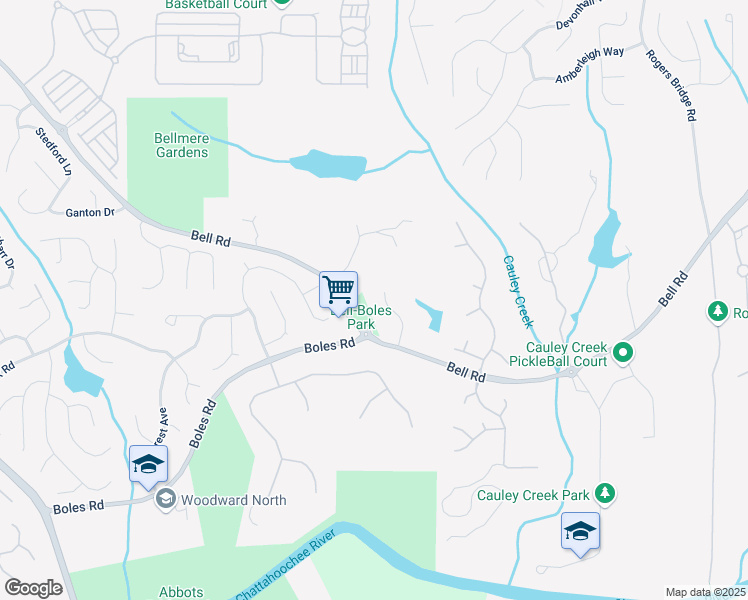 map of restaurants, bars, coffee shops, grocery stores, and more near 10630 North Edgewater Place in Duluth