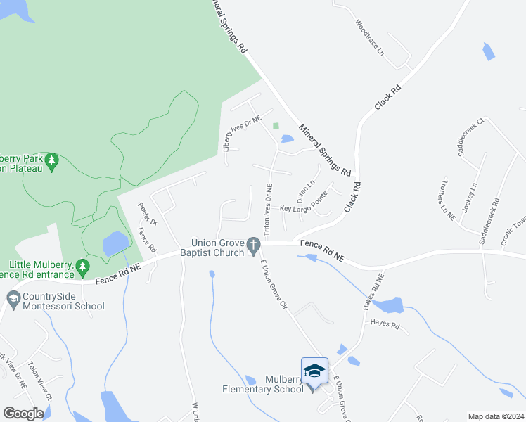 map of restaurants, bars, coffee shops, grocery stores, and more near 3960 Triton Ives Drive Northeast in Auburn