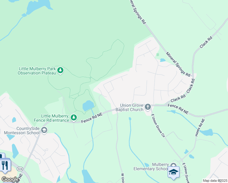 map of restaurants, bars, coffee shops, grocery stores, and more near 4225 Sharpton Park Drive in Auburn