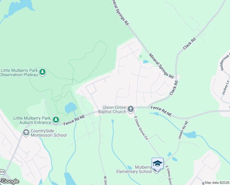 map of restaurants, bars, coffee shops, grocery stores, and more near 882 Whitfield Oak Way Northeast in Auburn
