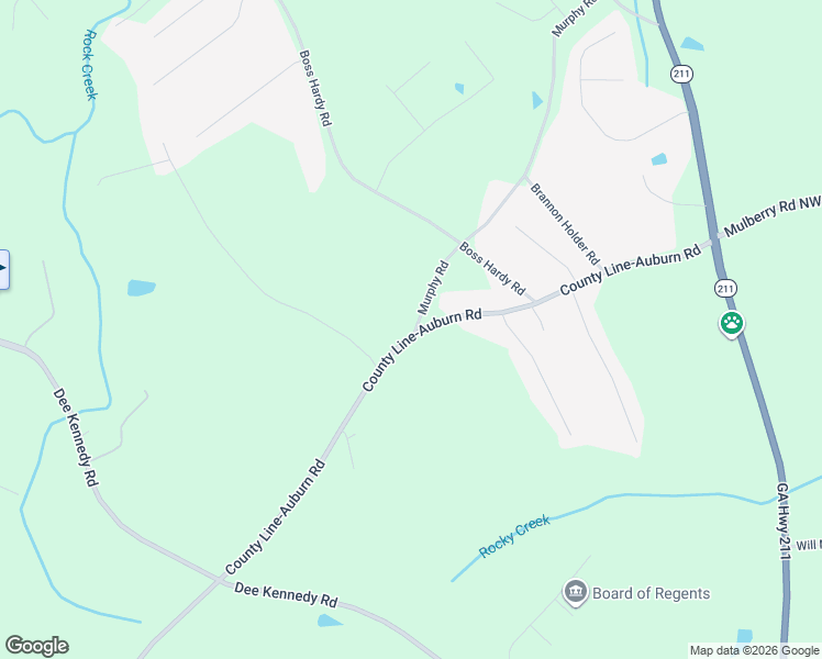 map of restaurants, bars, coffee shops, grocery stores, and more near Murphy Road in Barrow County