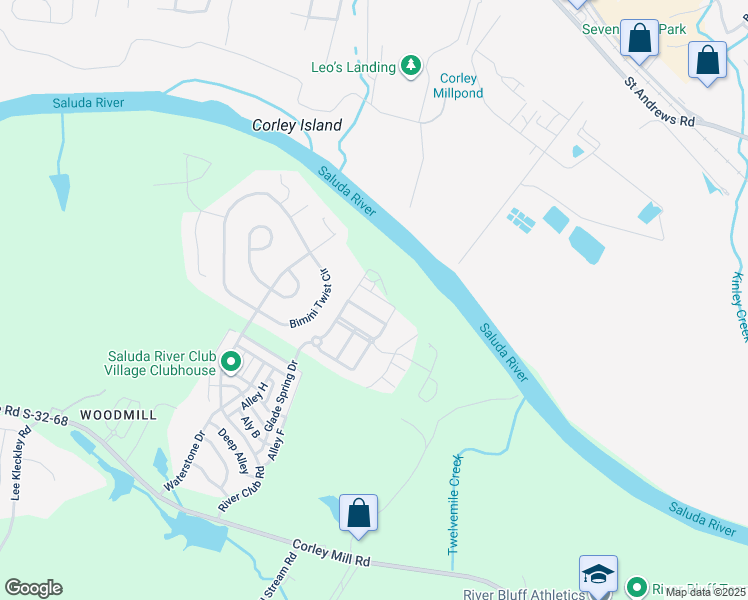 map of restaurants, bars, coffee shops, grocery stores, and more near 418 Tailwater Bend in Lexington
