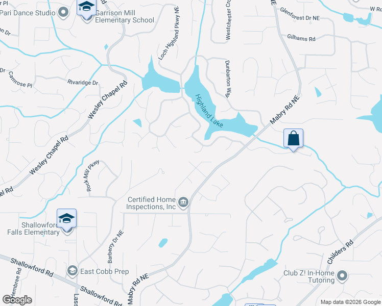 map of restaurants, bars, coffee shops, grocery stores, and more near 4342 Stonehaven Trce in Roswell