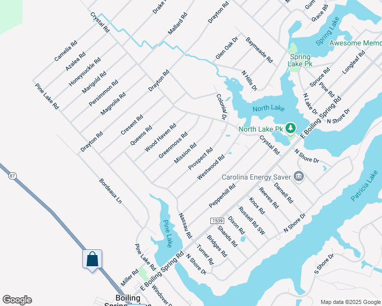 map of restaurants, bars, coffee shops, grocery stores, and more near 540 Mission Road in Southport