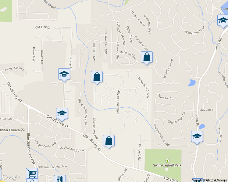 map of restaurants, bars, coffee shops, grocery stores, and more near 3508 Donamire Way Northwest in Kennesaw