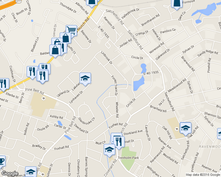 map of restaurants, bars, coffee shops, grocery stores, and more near 12 Kinlaugh Court in Columbia
