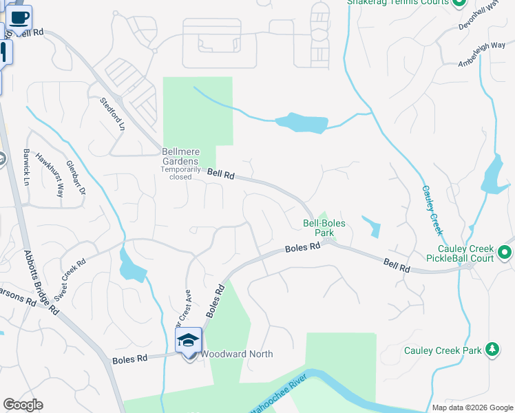 map of restaurants, bars, coffee shops, grocery stores, and more near 770 Glenleigh Lane in Johns Creek