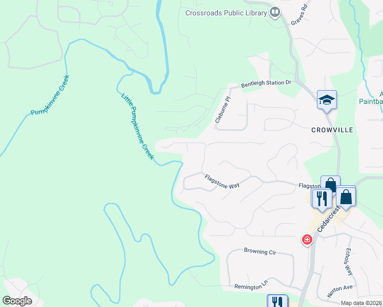 map of restaurants, bars, coffee shops, grocery stores, and more near 49 Charlesworth Place in Acworth
