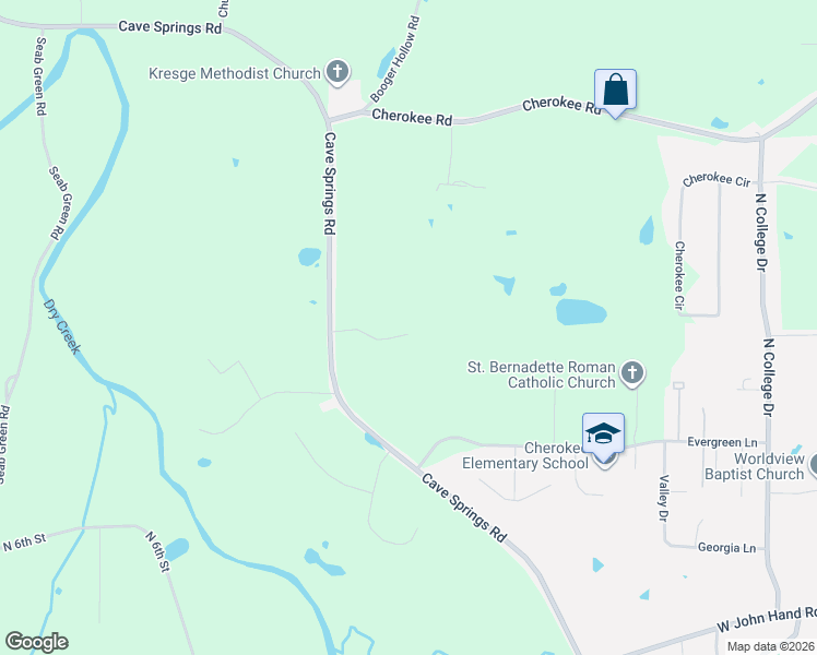 map of restaurants, bars, coffee shops, grocery stores, and more near 1200 Cave Springs Road in Cedartown