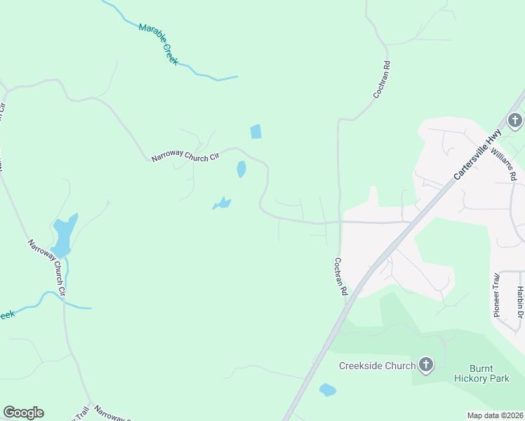 map of restaurants, bars, coffee shops, grocery stores, and more near 2843 Narroway Church Circle in Dallas