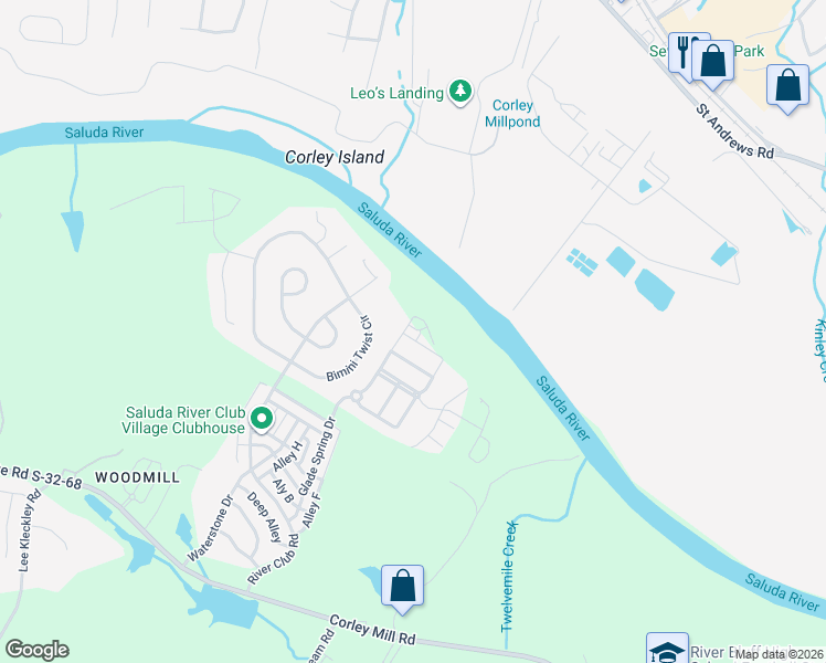 map of restaurants, bars, coffee shops, grocery stores, and more near 418 Tailwater Bend in Lexington