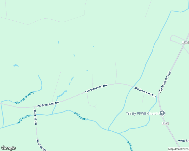 map of restaurants, bars, coffee shops, grocery stores, and more near 5208 Mill Branch Road Northwest in Ash
