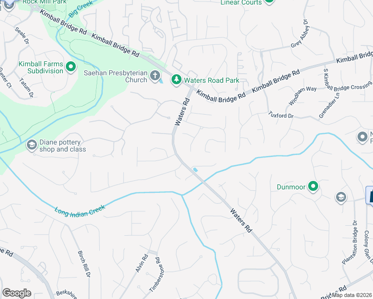 map of restaurants, bars, coffee shops, grocery stores, and more near 3400 Mainstay Place in Alpharetta