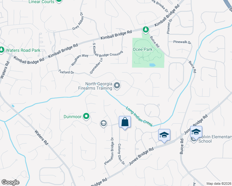 map of restaurants, bars, coffee shops, grocery stores, and more near 975 Ramsden Run in Alpharetta