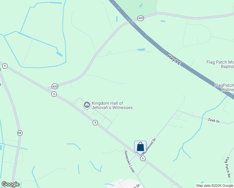 map of restaurants, bars, coffee shops, grocery stores, and more near 1601 Powell Lane in Loris