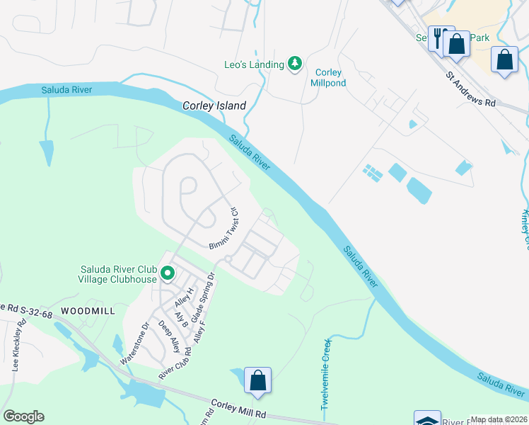 map of restaurants, bars, coffee shops, grocery stores, and more near 418 Tailwater Bend in Lexington