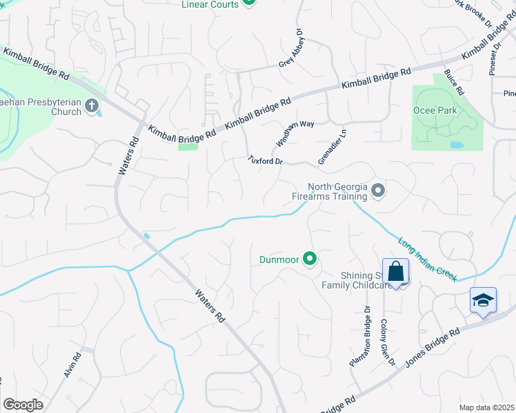 map of restaurants, bars, coffee shops, grocery stores, and more near 10660 Dunoon Drive in Alpharetta