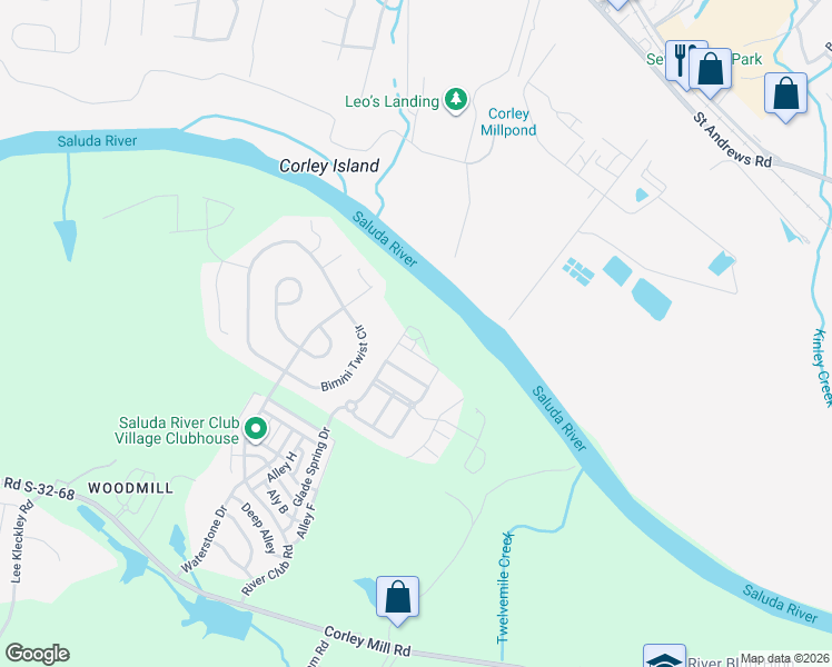 map of restaurants, bars, coffee shops, grocery stores, and more near 418 Tailwater Bend in Lexington
