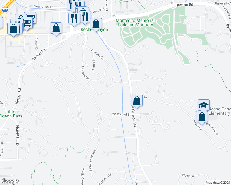 map of restaurants, bars, coffee shops, grocery stores, and more near 1626 Walter Court in Colton