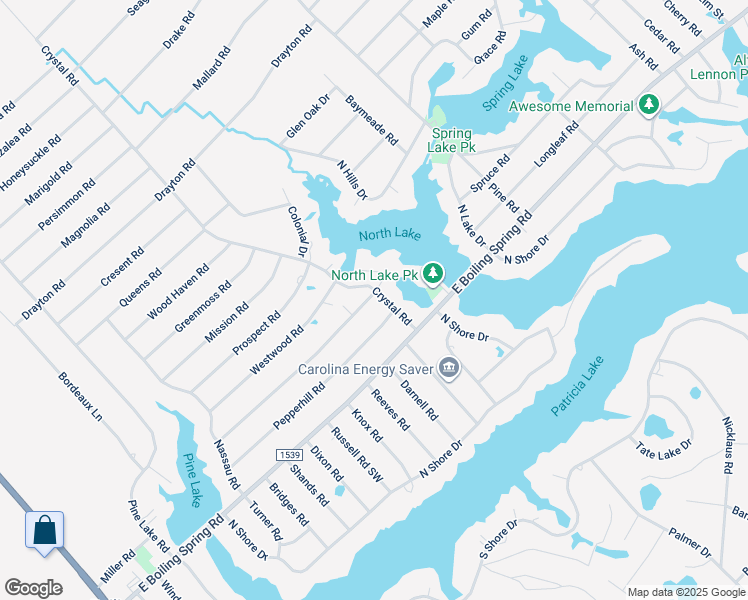 map of restaurants, bars, coffee shops, grocery stores, and more near 99 Crystal Road in Southport
