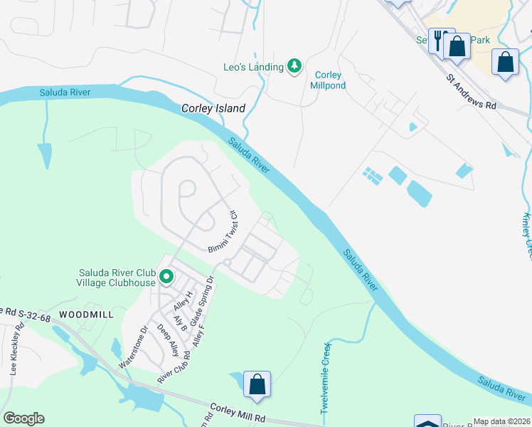 map of restaurants, bars, coffee shops, grocery stores, and more near 458 River Club Road in Lexington