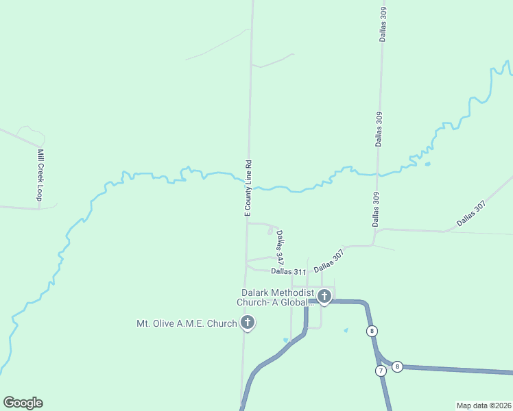 map of restaurants, bars, coffee shops, grocery stores, and more near 106 Dallas 311 in Arkadelphia