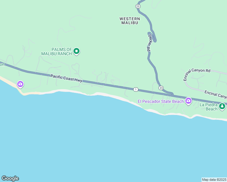 map of restaurants, bars, coffee shops, grocery stores, and more near 33428 Pacific Coast Highway in Malibu