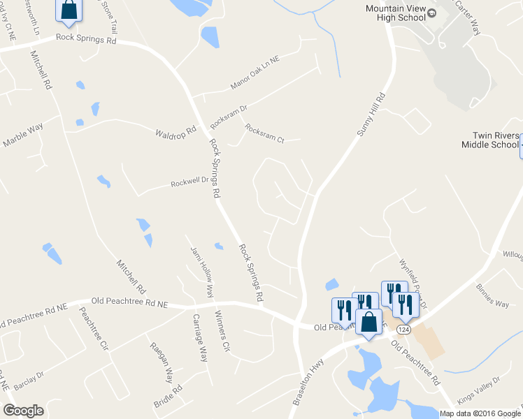 map of restaurants, bars, coffee shops, grocery stores, and more near 1910 Charleston Oak Circle in Lawrenceville