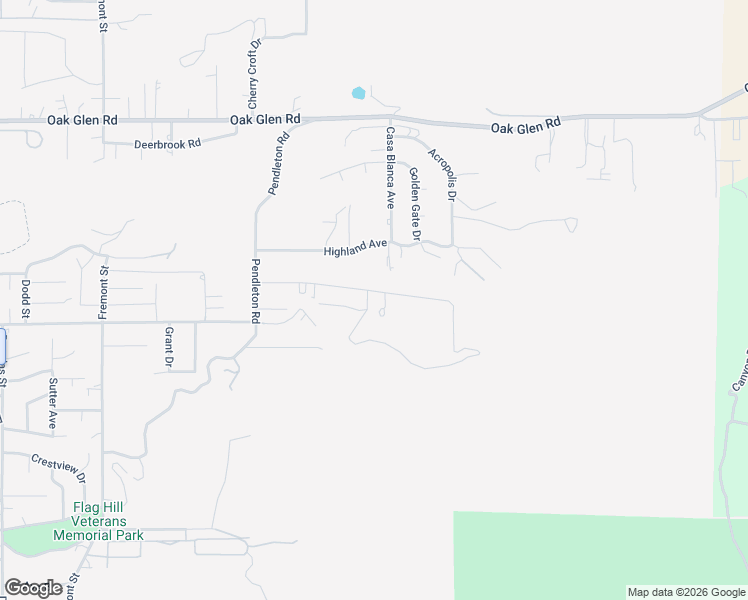 map of restaurants, bars, coffee shops, grocery stores, and more near 36231 Panorama Drive in Yucaipa