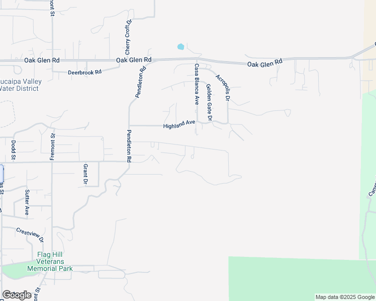 map of restaurants, bars, coffee shops, grocery stores, and more near 36231 Panorama Drive in Yucaipa