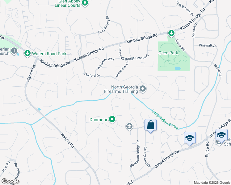 map of restaurants, bars, coffee shops, grocery stores, and more near 10660 Kingsmark Trail in Alpharetta