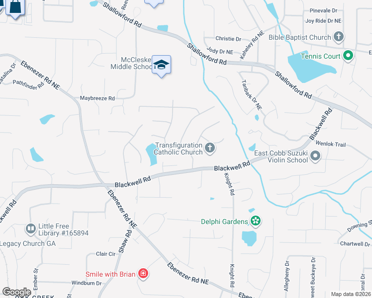 map of restaurants, bars, coffee shops, grocery stores, and more near 3740 Apple Way in Marietta