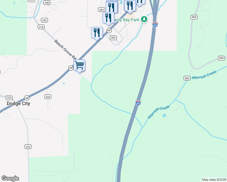 map of restaurants, bars, coffee shops, grocery stores, and more near in Dodge City
