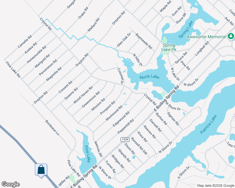 map of restaurants, bars, coffee shops, grocery stores, and more near 673 Prospect Road in Southport