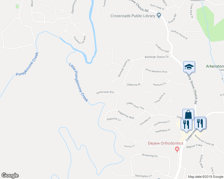 map of restaurants, bars, coffee shops, grocery stores, and more near 62 Rosemeade Way in Acworth