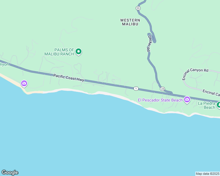 map of restaurants, bars, coffee shops, grocery stores, and more near 33428 Pacific Coast Highway in Malibu
