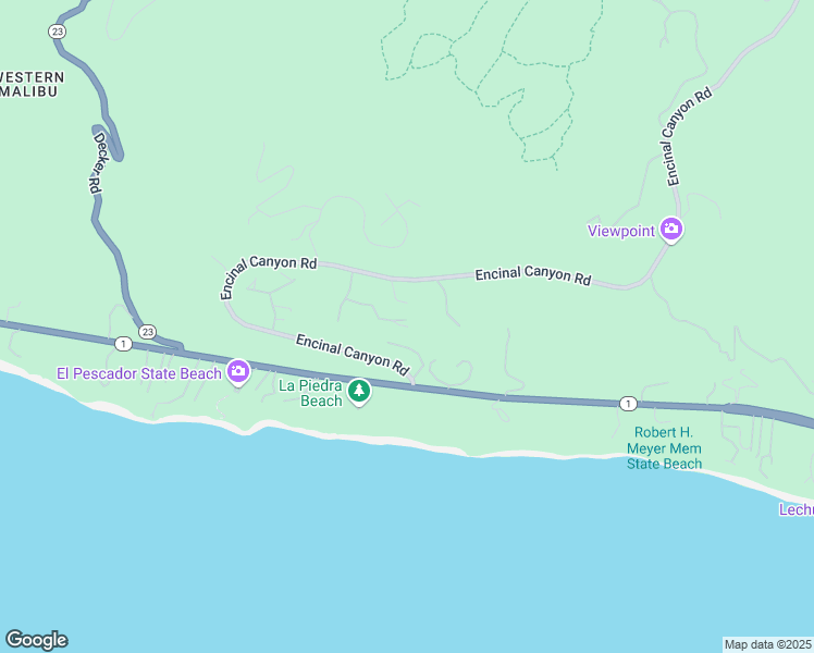 map of restaurants, bars, coffee shops, grocery stores, and more near 32700 Vista De Los Ondas in Malibu