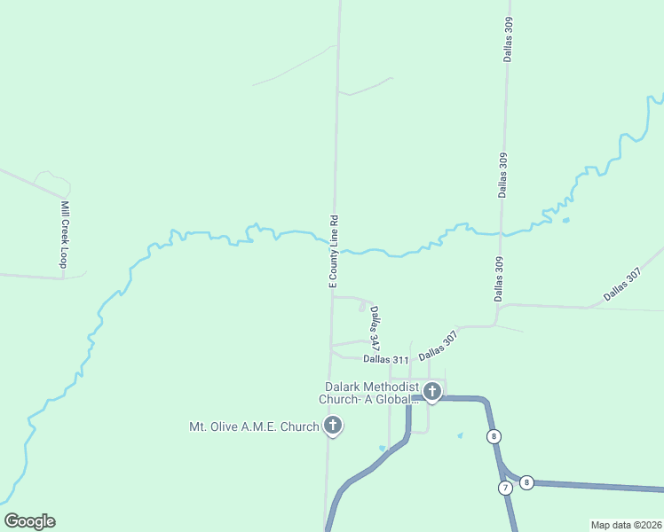 map of restaurants, bars, coffee shops, grocery stores, and more near 106 Dallas 311 in Arkadelphia