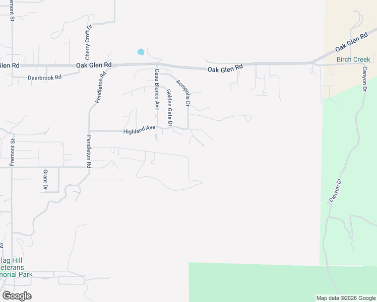 map of restaurants, bars, coffee shops, grocery stores, and more near 11627 Chalen Way in Yucaipa