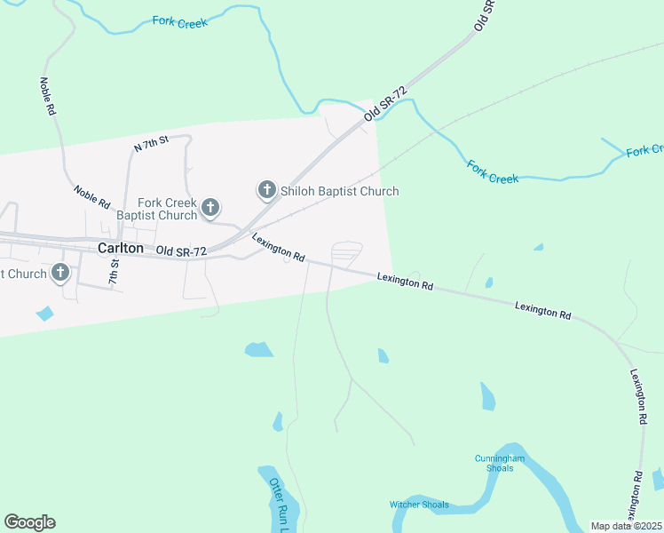 map of restaurants, bars, coffee shops, grocery stores, and more near Lexington Road in Carlton