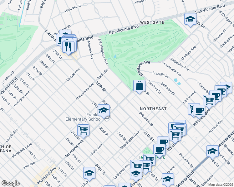 map of restaurants, bars, coffee shops, grocery stores, and more near 717 Moreno Avenue in Los Angeles