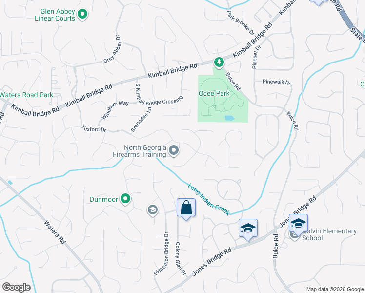 map of restaurants, bars, coffee shops, grocery stores, and more near 600 Montauk Way in Alpharetta