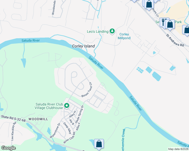 map of restaurants, bars, coffee shops, grocery stores, and more near 458 River Club Road in Lexington