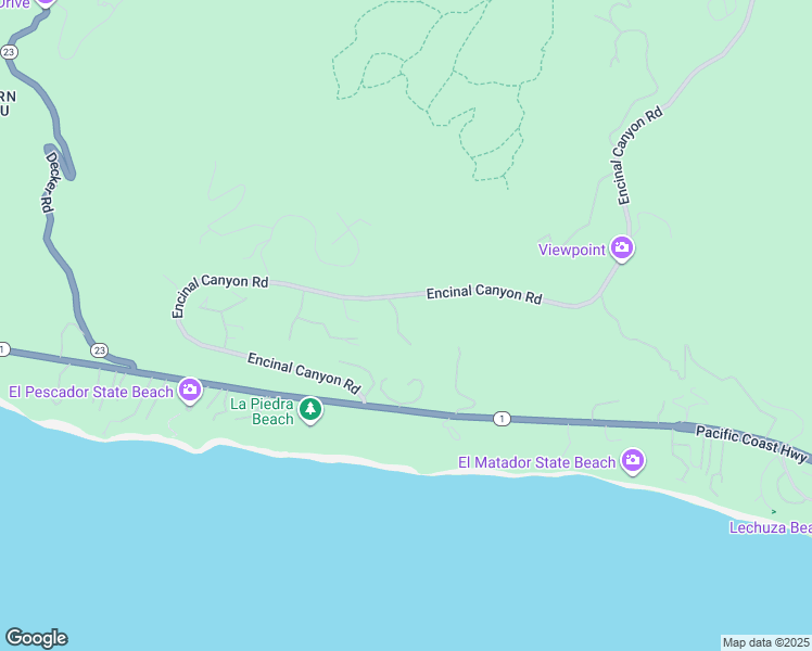 map of restaurants, bars, coffee shops, grocery stores, and more near 4440 Encinal Canyon Road in Malibu