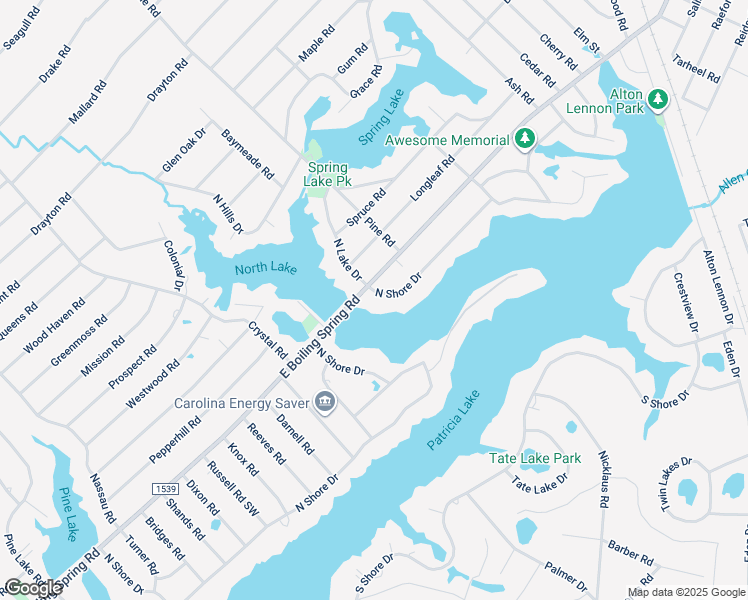 map of restaurants, bars, coffee shops, grocery stores, and more near 1010 North Shore Drive in Southport