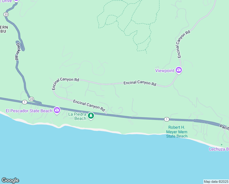 map of restaurants, bars, coffee shops, grocery stores, and more near 4440 Encinal Canyon Road in Malibu